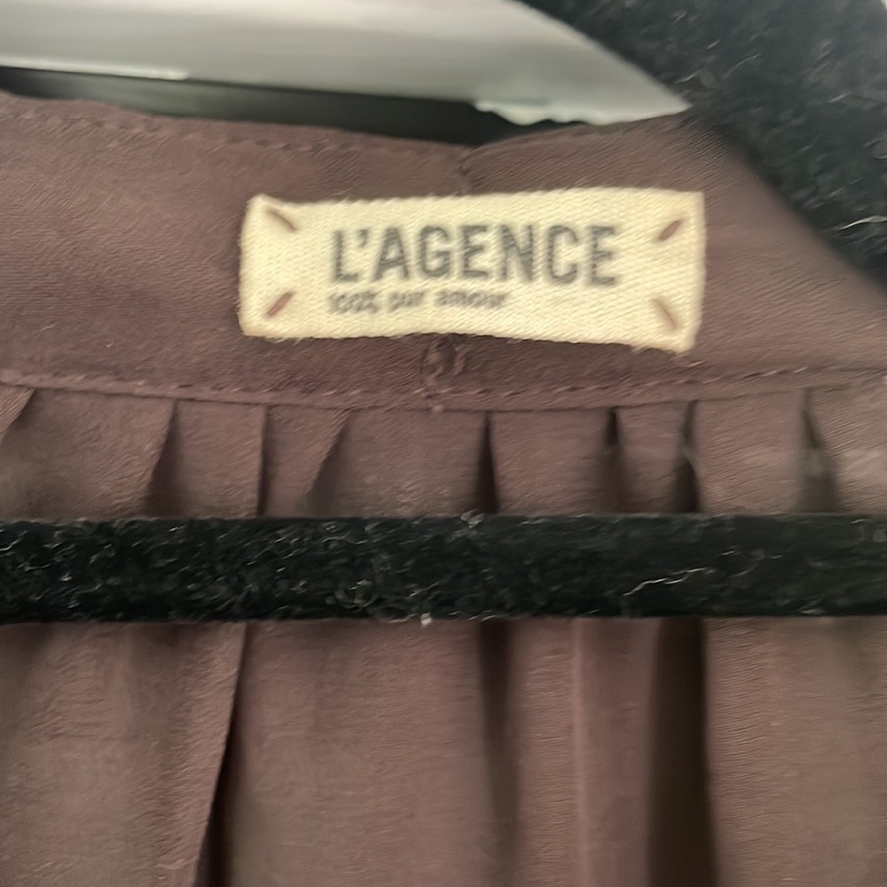 ❌SOLD❌ 
L’AGENCE Ruffle Neck Blouse - Picture 4 of 6